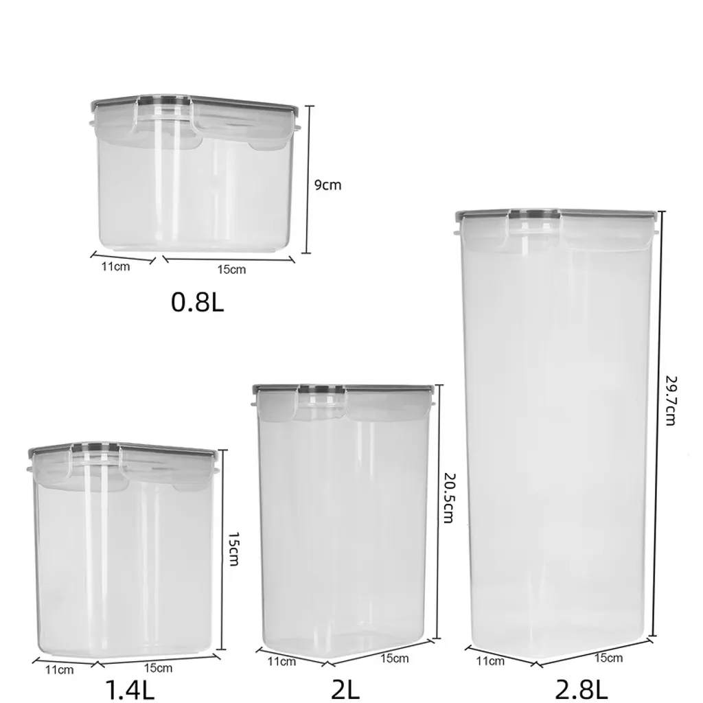 EINFEBEN 8er Set Vorratsdosen Müsli Behälter Mehl Nudel Schüttdose Pasta Lebensmittel – Bild 3