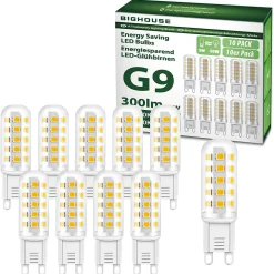 Bighouse 10x G9 LED Warmweiss 3W 300L LED Lampe LED Mais Glühbirne Leuchtmittel Strahler