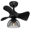Globo Lighting JACKIE Deckenventilator Metall Schwarz Matt, 1xE27, 03560
