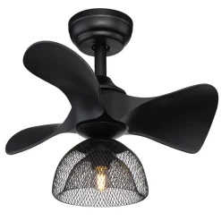 Globo Lighting JACKIE Deckenventilator Metall Schwarz Matt, 1xE27, 03560