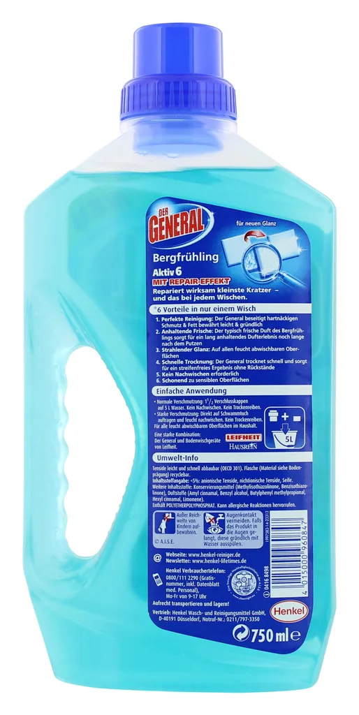 Henkel Der General Universal Bergfrühling 750ml Allzweckreiniger (1er Pack) – Bild 9