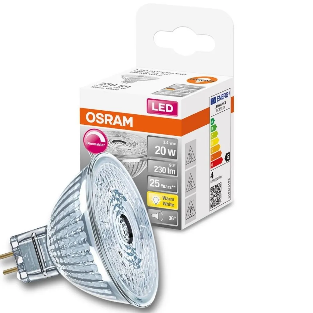 OSRAM Superstar Reflektorlampe Für GU5.3-Sockel, Klares Glas ,Warmweiß (2700K), 230 Lumen, Ersatz Für Herkömmliche 20W-Leuchtmittel, Dimmbar, 1-er Pack – Bild 2