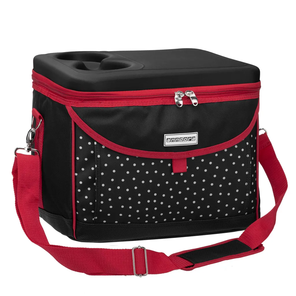 Anndora Kühlbox Kühltasche Klein Schwarz Weiß 35 X 24 X 27 Cm- Snövit - Schwarz Weiss – Bild 3