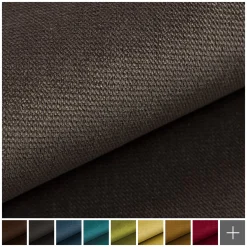 Novely® PASSAU Samtig Weicher Chenille Möbelstoff In Vielen Farben Polsterstoff - Farbe: 19 Smaragd Grün