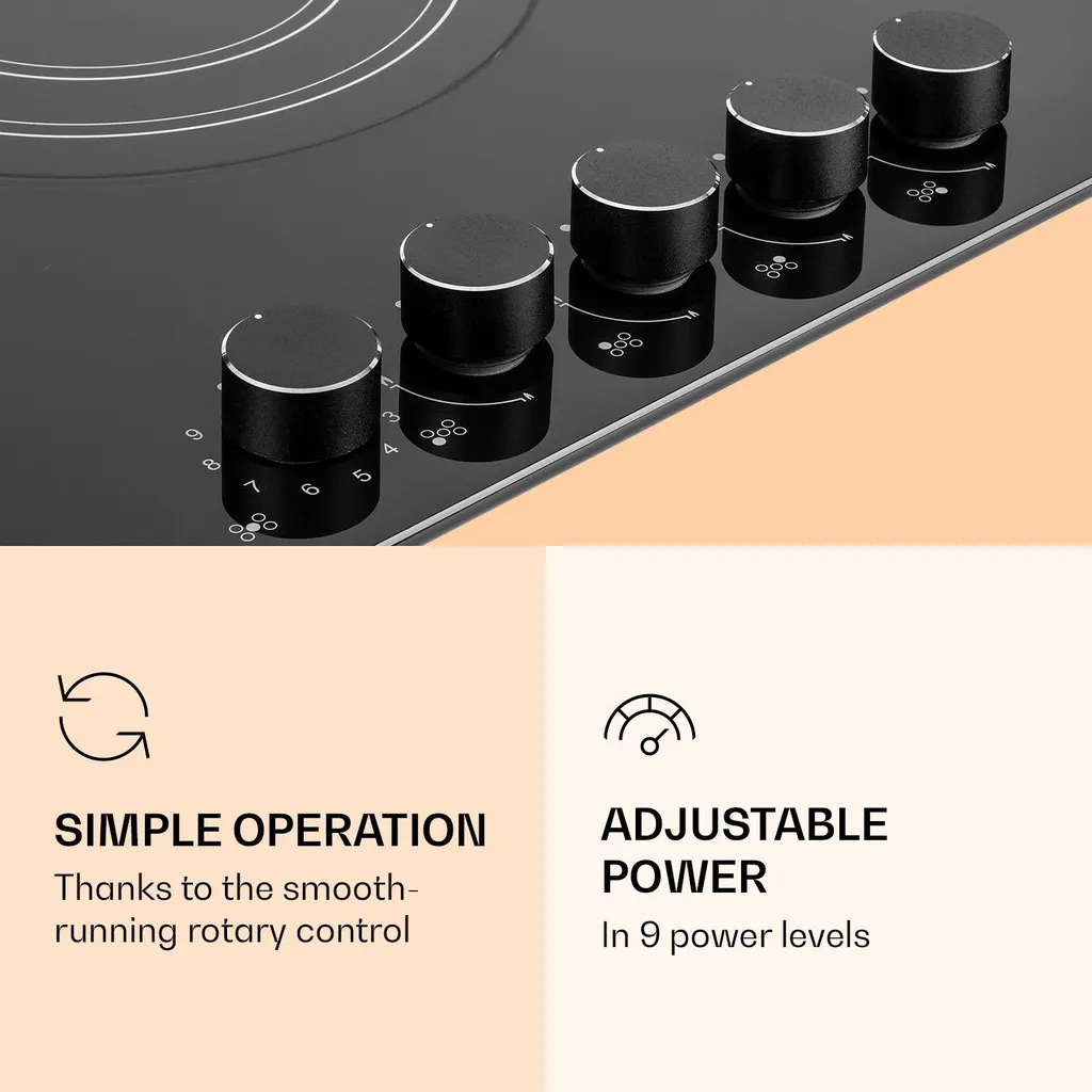 Klarstein MultiChef 5 Kombi-Gaskochfeld Gas/Glaskeramik 5 Zonen – Bild 5