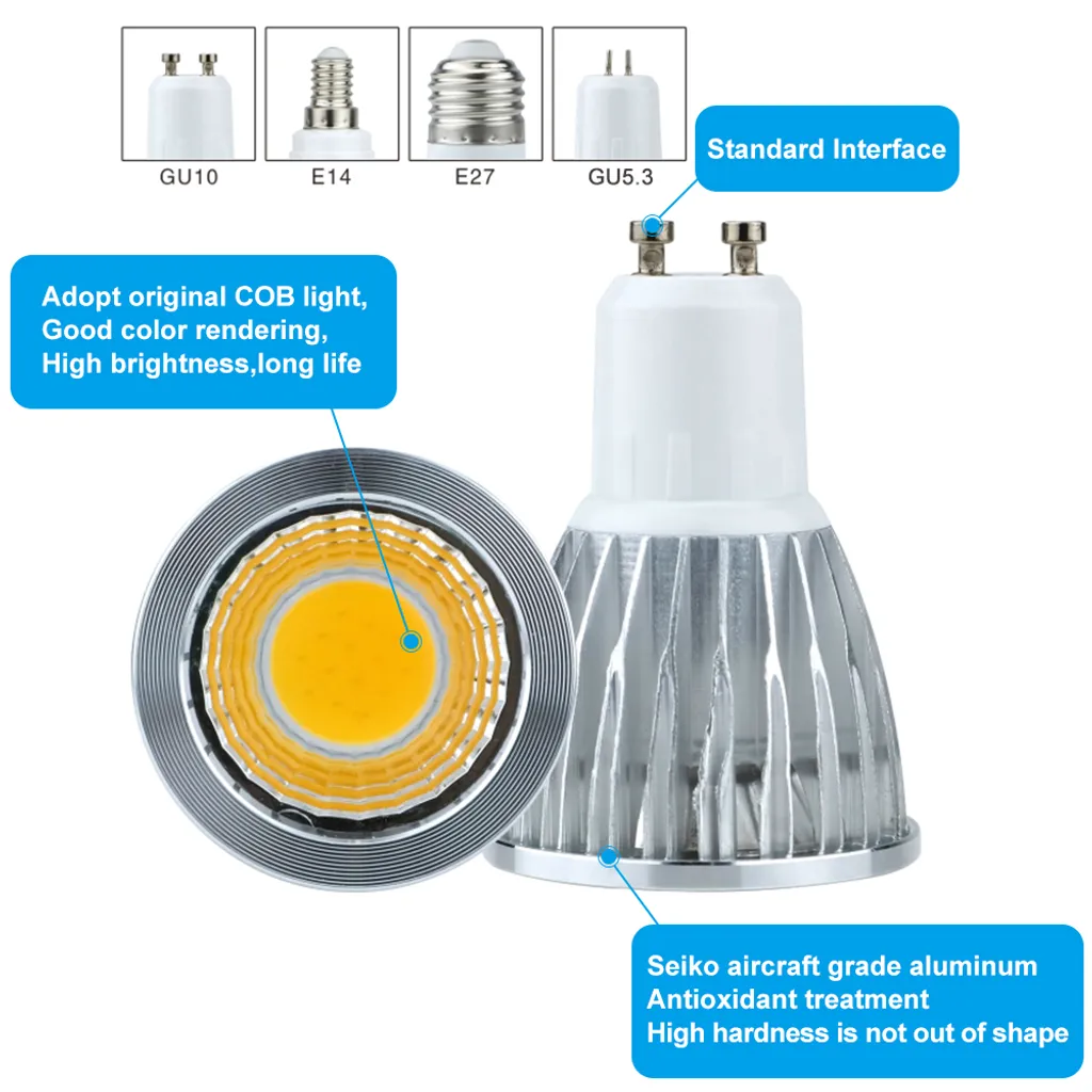 PMS 4 Stück 15W GU10 LED COB Glühbirne Leuchtmittel Lampe Spotlight Warmweiß 2700K-3200K – Bild 3
