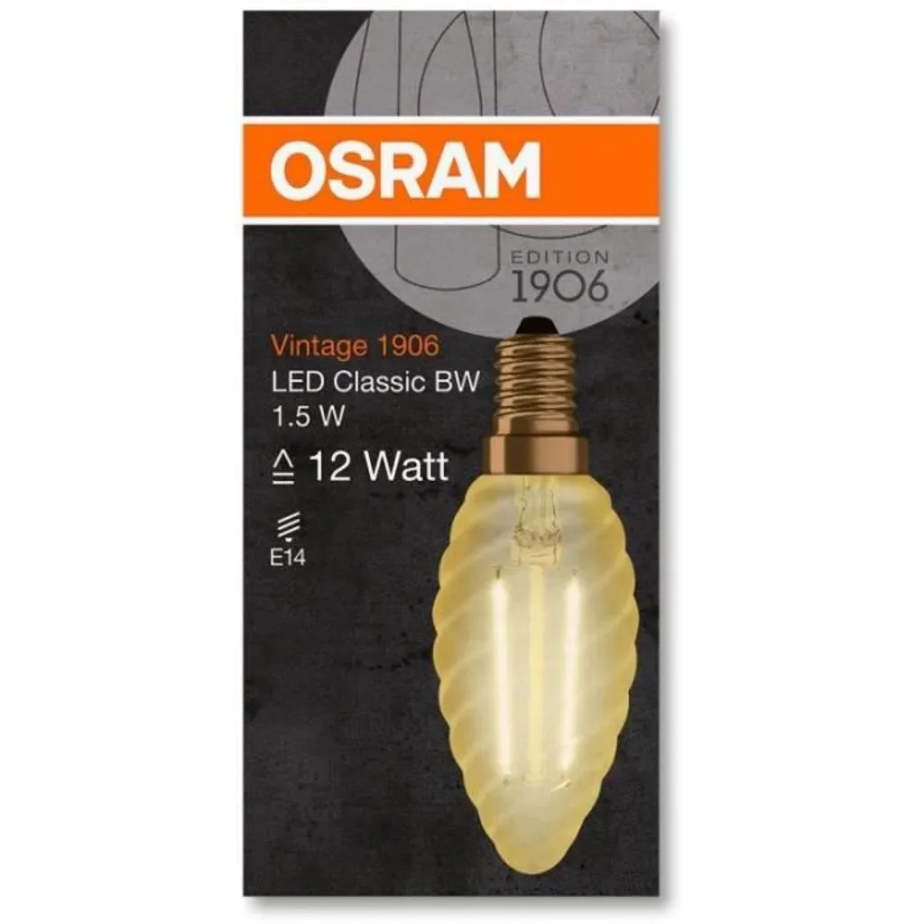 Osram LED Leuchtmittel Vintage 1906 Cla BAR E14 1,5W Warmweiß, Amber – Bild 3