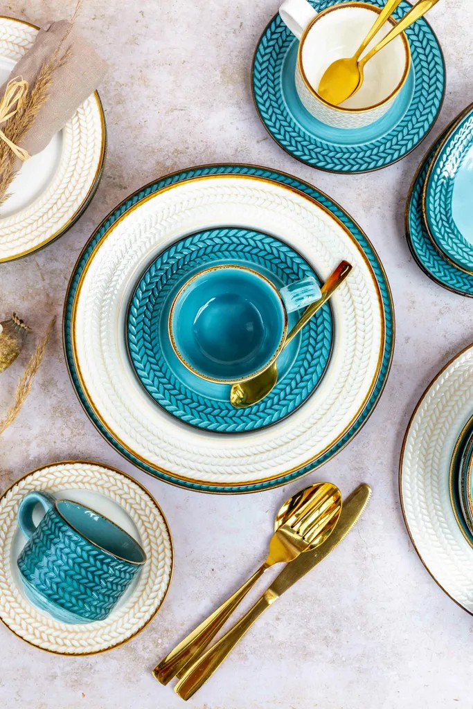 Maeser Mäser 931942 Kaffeeservice Prospero Für 6 Personen, Porzellan, Blau (1 Set, 12-teilig) – Bild 9