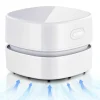 Mmgoqqt Tischstaubsauger, USB Wiederaufladbar, Mini Staubsauger, Tragbar Kabellos Tischstaubsauger Mit Laufzeit, 360° Drehbar, Mini Handstaubsauger Für Schule, Haushalt, Büro Und Auto
