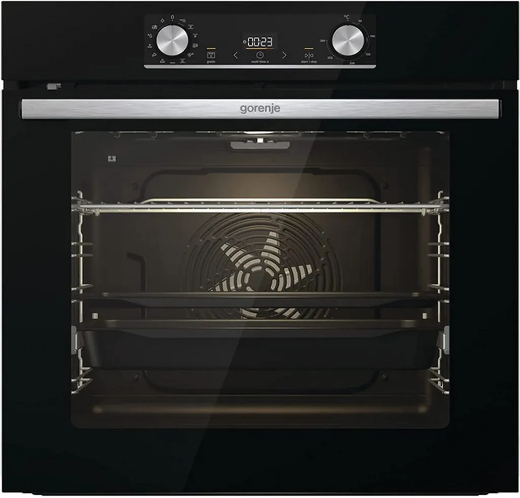 Gorenje Einbaubackofen-Set OptiBake Black Steam Pyro Set - 77L - Heißluft - Pyrolyse-Reinigung - ExtraSteam - GentleClose - AirFry - Pizzamode 300°C - PerfectGrill - Induktions-Kochfeld Mit BridgeZone – Bild 8