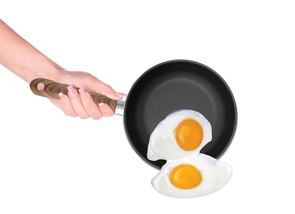 Nuovva Kupfer Bratpfanne - Keramische Antihaftbeschichtung - Holzgriff Bratpfanne - Ø 24 Cm Induktion - PTFE-frei – Bild 3