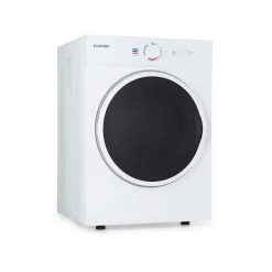 Klarstein Jet Set Wäschetrockner ,Ablufttrockner ,1020 W ,freistehend / Unterbau , ,3 Kg ,Ablufttrocknung ,Wärmewahl ,Timer Bis 200 Minuten ,Kompakt: 49 X 69 X 47 ,5 Cm (BxHxT) ,Edelstahltrommel ,weiß