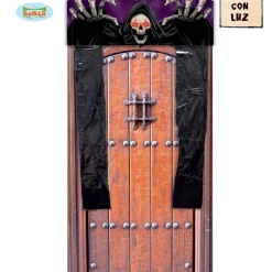 Fiestas Guirca Skelett Vorhang Mit Licht Halloween Deko 180 X 80 Cm