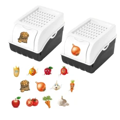 Rival Kartoffelbox Kunststoff Circa 7,7 Liter 2 Stück : Weiß / Schwarz