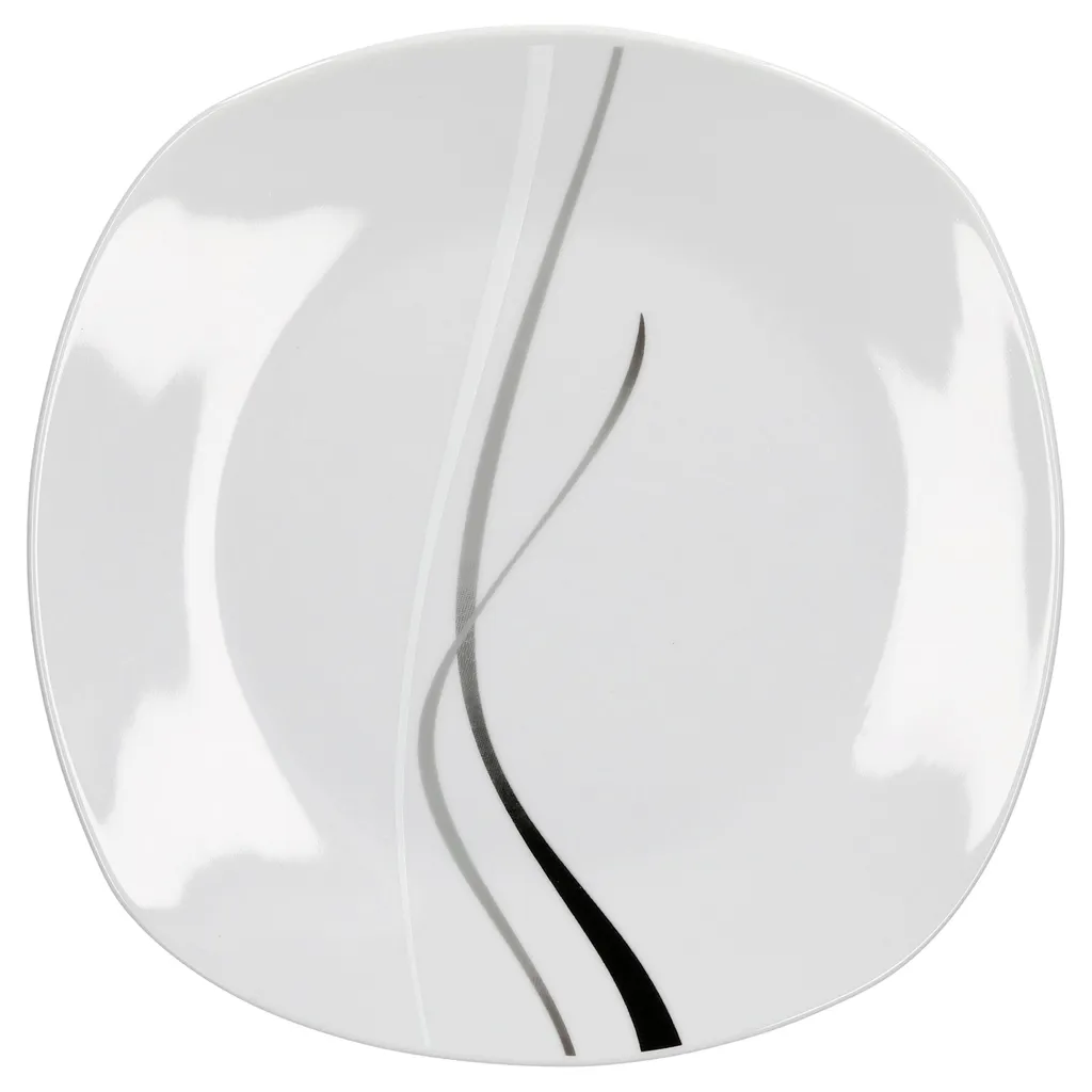 Van-Well Van Well Kombiservice Silver Night 62-tlg 6 Personen, Tafel + Kaffee + Zubehör, Linien-Dekor – Bild 4