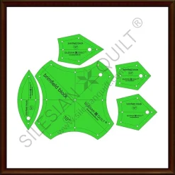 Made In Germany Brimfield Block Vorlage Nähen Patchwork Quilting Lineal 10 Zoll