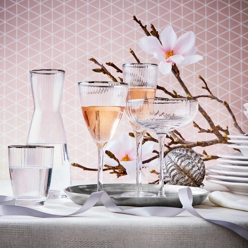 BUTLERS GOLDEN TWENTIES 4x Gläser Mit Goldrand Und Rillen 300ml – Bild 7