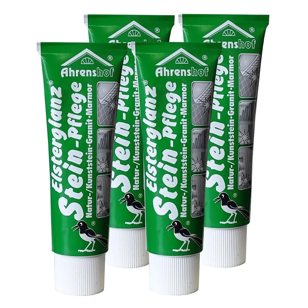 Ahrenshof Elsterglanz Stein-Pflege 40ml - Natur-/Kunststein, Granit, Marmor (4er Pack)
