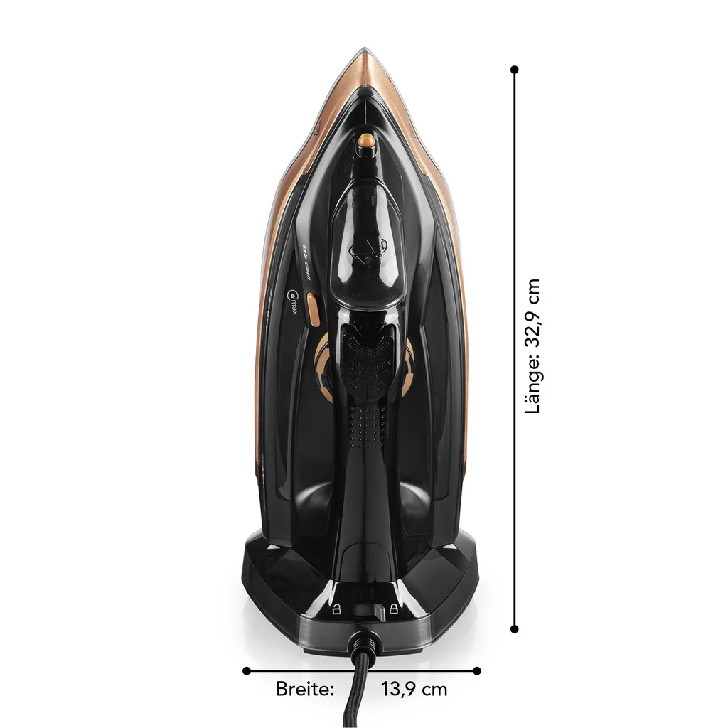 Maxxworld MAXXMEE Dampfbügeleisen - Mit Tropfstopp-, Antikalk- Und Selbstreinigungsfunktion Dampfbügeleisen Bügeleisen Kabellos Antikalk Selbstreinigung Tropfstop Keramik – Bild 6