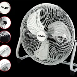 Dms® Windmaschine Ventilator 57Cm 200W Chrom Standventilator Tischventilator