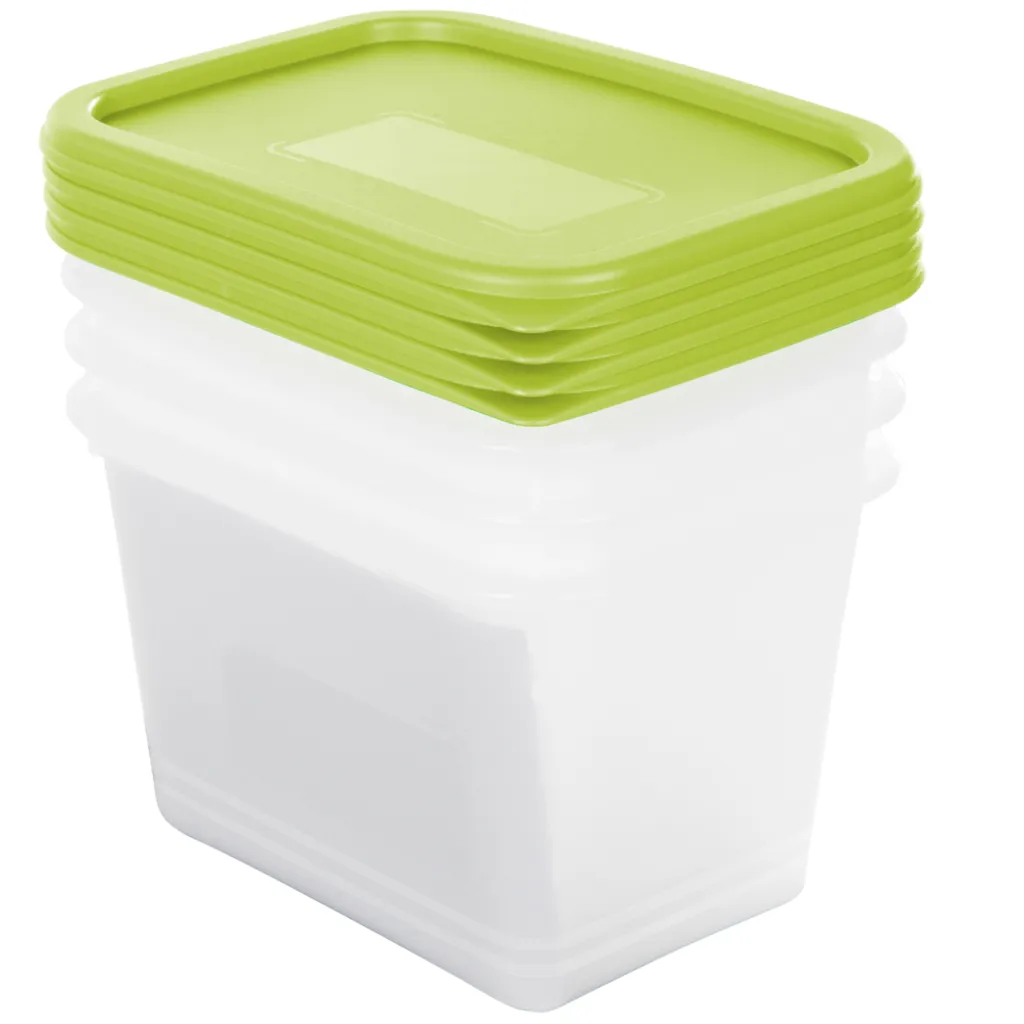 ROTHO Set Gefrierdose 4 X 1 L DOMINO, Farbe:Limettengrün – Bild 2