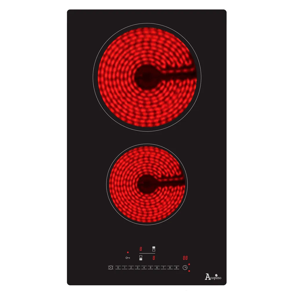 Acopino Glaskeramik Kochfeld Autark Einbaukochfeld KM2 Mit Sensor Touch Control, Zwei Kochzonen