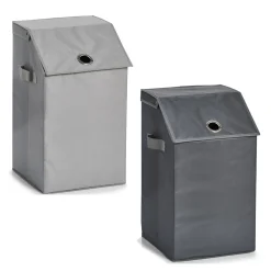 Zeller Wäschesammler, Polyester, Anthrazit, Farbe:hellgrau