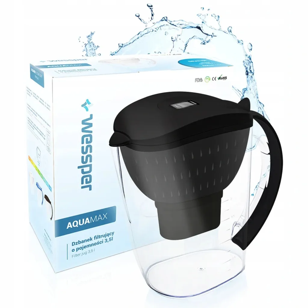 Wasserfilter Wessper 3,5 L Mit 10 Filterkartuschen, Kompatibel Mit Brita Maxtra+ – Bild 2