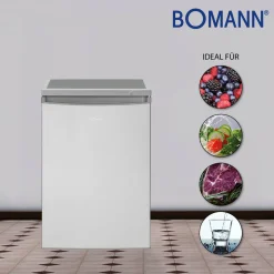 Bomann KS 2184.1 Kühlschrank Inox-look 120 Liter Inkl. 4 Sterne Gefrierfach