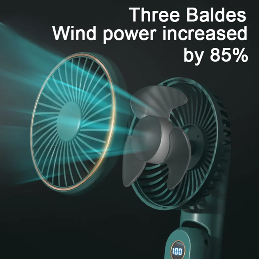 Jesunfuzhu Tragbarer Handventilator Mini Lüfter Wiederaufladbar USB Mini Ventilator Taschenventilator (Rosa) – Bild 4