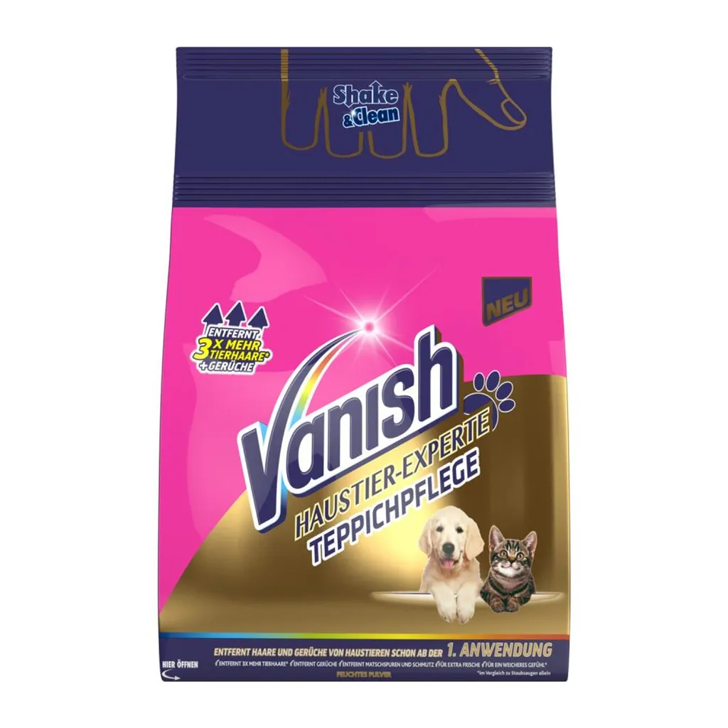 Vanish Haustier-Experte Teppichpflege Pulver Polsterpflege Teppichreinigung 750g – Bild 3