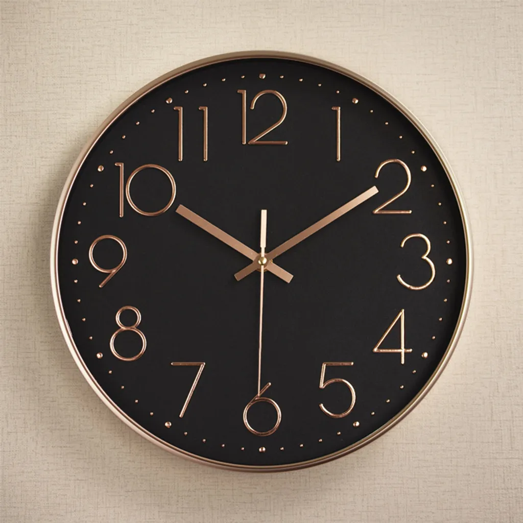 Longziming Wanduhr,30 Cm Silent Geräuschlos Wanduhr Quarz Batteriebetrieben Mit ABS-Rahmen HD-Glasabdeckung Für Kinder/Wohnzimmer/Schlafzimmer/Küche/Büro/Dekoration – Bild 9