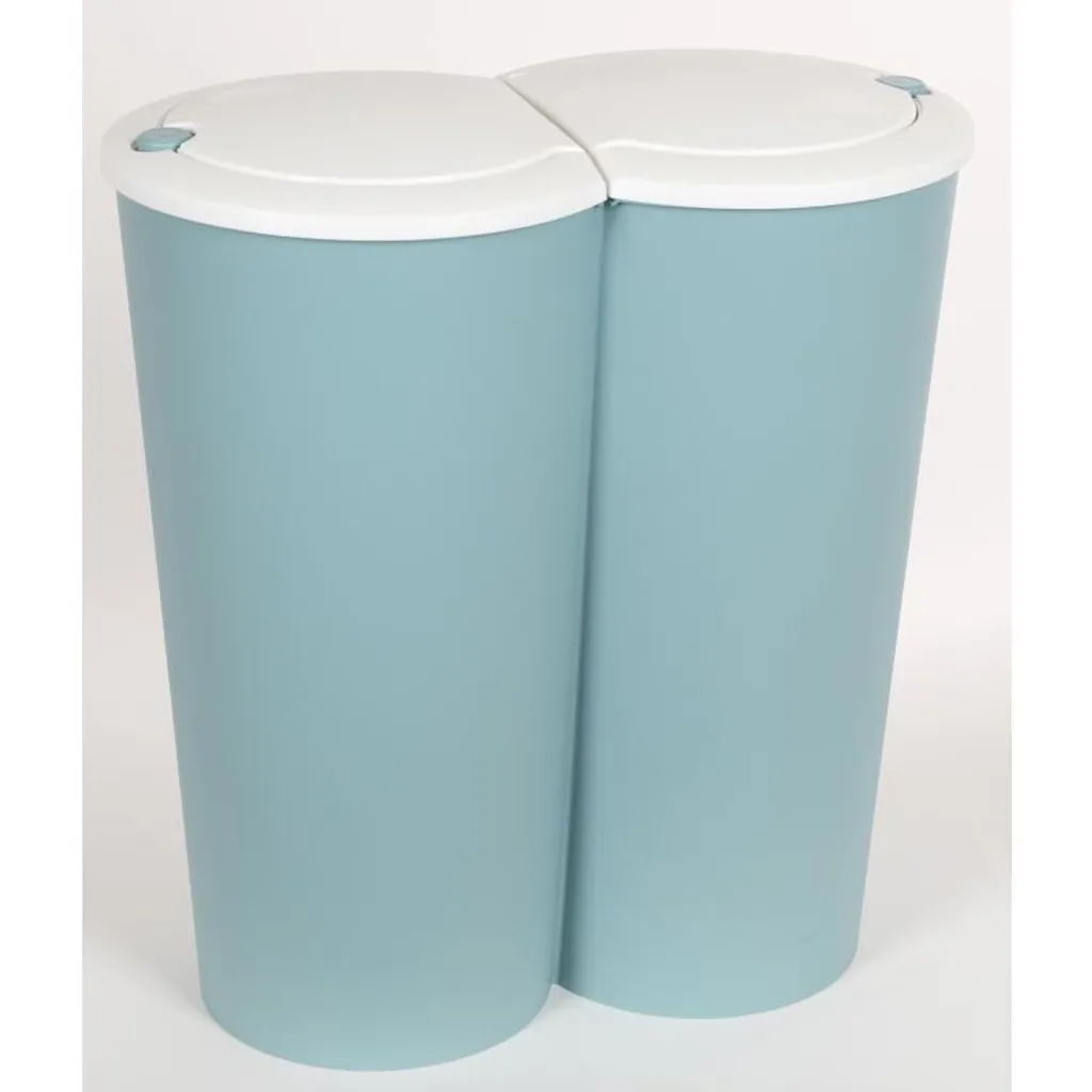 Deuba Mülleimer 50 L Duo 2fach Trennsystem 2x25L Druckknopf-Automatik Küche Abfalleimer Müllbehälter Mülltrennung Büro, Farbe:schwarz - Black - Noir – Bild 18