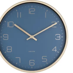 Karlsson Wanduhr EleganceArmando Breeveld 30 Cm Alu-blau/gold