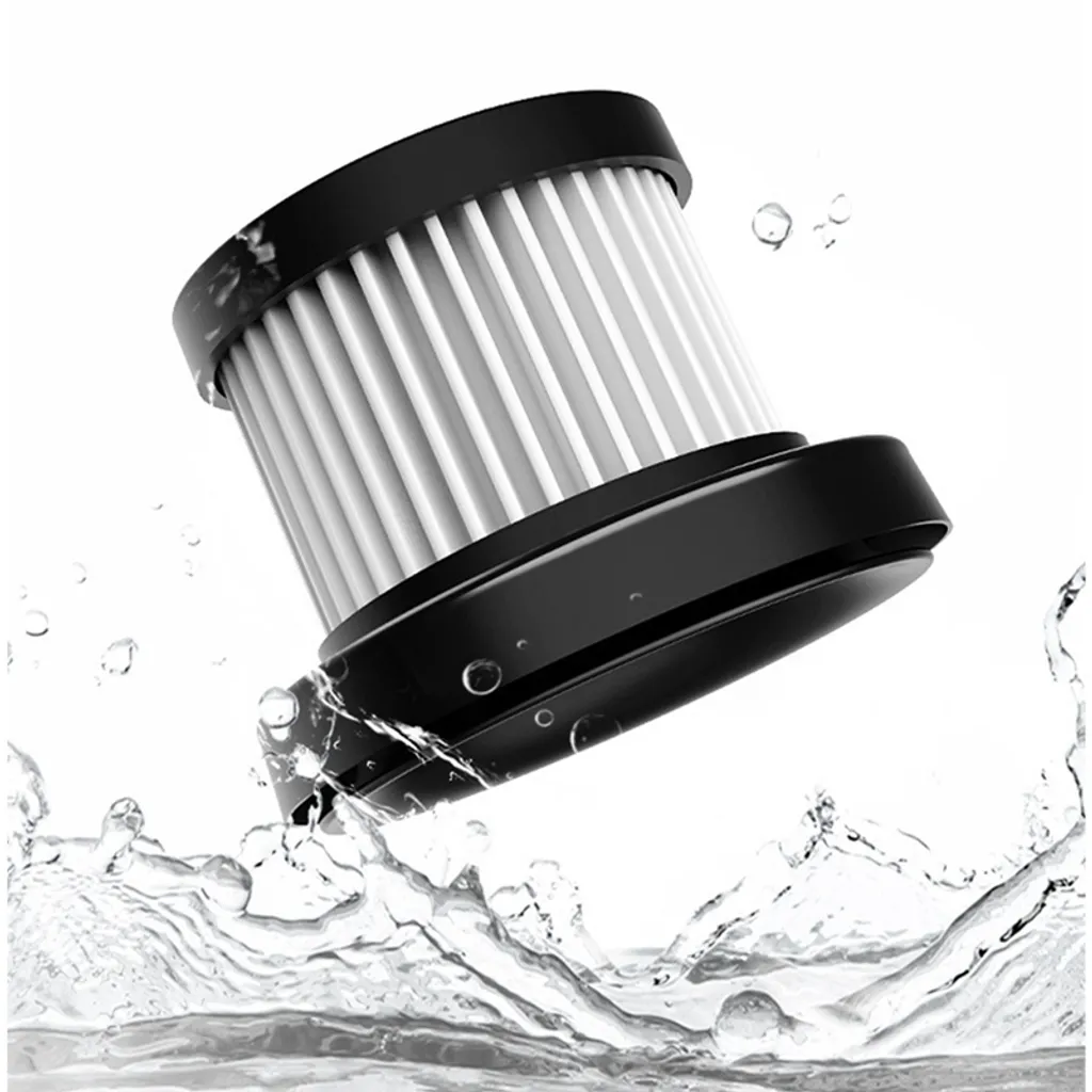 Jesunfuzhu Kabelloser Mini Handstaubsauger, Auto Staubsauger, Mit 2 Ausläufen, 120W 6000PA Autostaubsauger, Nass/Trocken Funktion (Weiss) – Bild 4