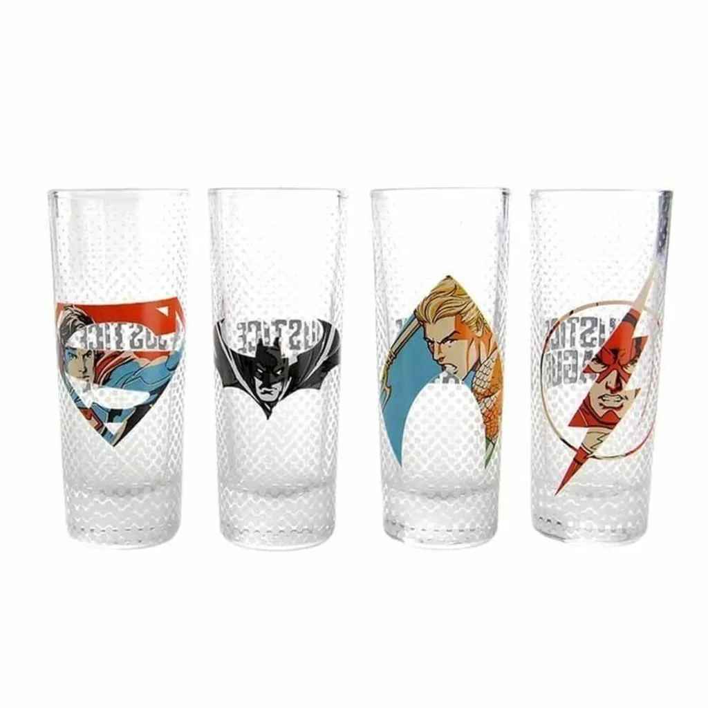 HALF MOON BAY BBQ Justice League Gläser 4er-Set DC Comics