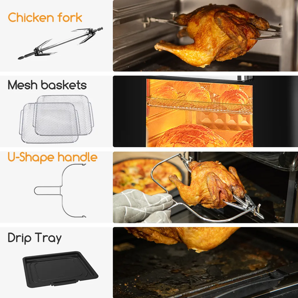 Aigostar Master 30LVU - 10L Heißluftfritteuse, 14 In 1 Heißluftofen Mit Digitalem LED-Touchscreen, 1650 W ölfreies Frittieren, Inklusive 5 Zubehörteilen. – Bild 3