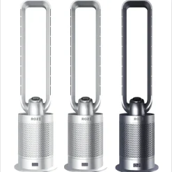 ROZI Turmventilator 120° Luftfilterung Negative Ionen 35W EU, Grau