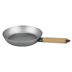 Beka Cookware BEKA Nomad Pfanne Stahl + Akazienholz Ø20cm, Silber-grau/natur