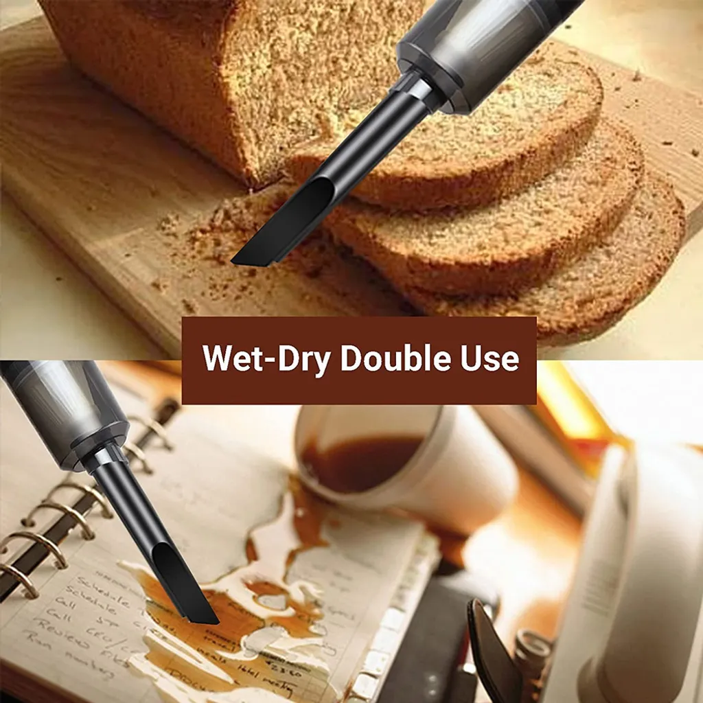 Mmgoqqt Wireless Portable Mini Car Vacuum Cleaner High Power Cordless (440g),Handheld Vacuum Cordless,Hand Vacuum Cordless Rechargeable,Handheld Vacuum Cleaner For Car/Desk,Black – Bild 7