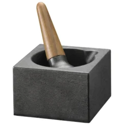 MÖRSER Mit Stößel Gusseisen Gewürzmörser Zerkleinerer Reibe Schwarz SKEPPSHULT