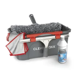 Maxxworld CLEANmaxx Fensterreiniger - 7-tlg. - Grau/rot