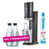 SodaStream Crystal 2.0 Vorteilspack Wassersprudler, Titan, Mit 3 Karaffen