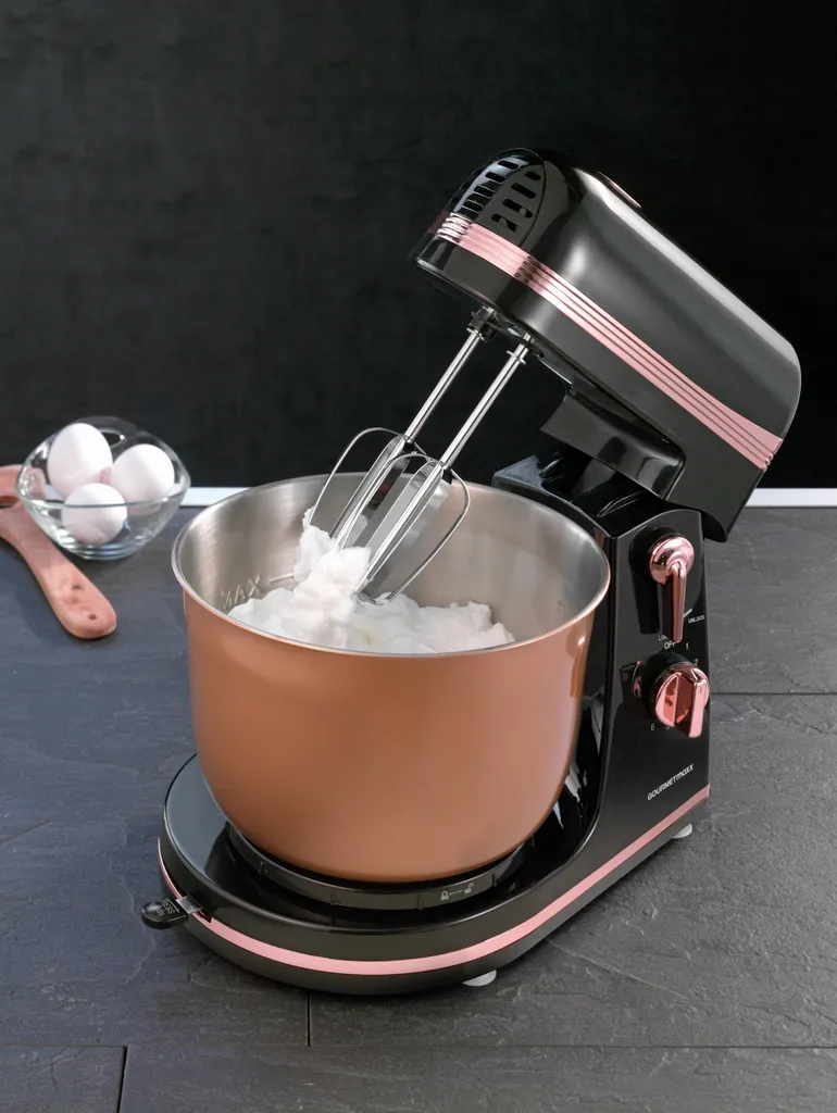 Gourmet Maxx GOURMETmaxx Küchenmaschine Schwarz, Roségoldfarben – Bild 2