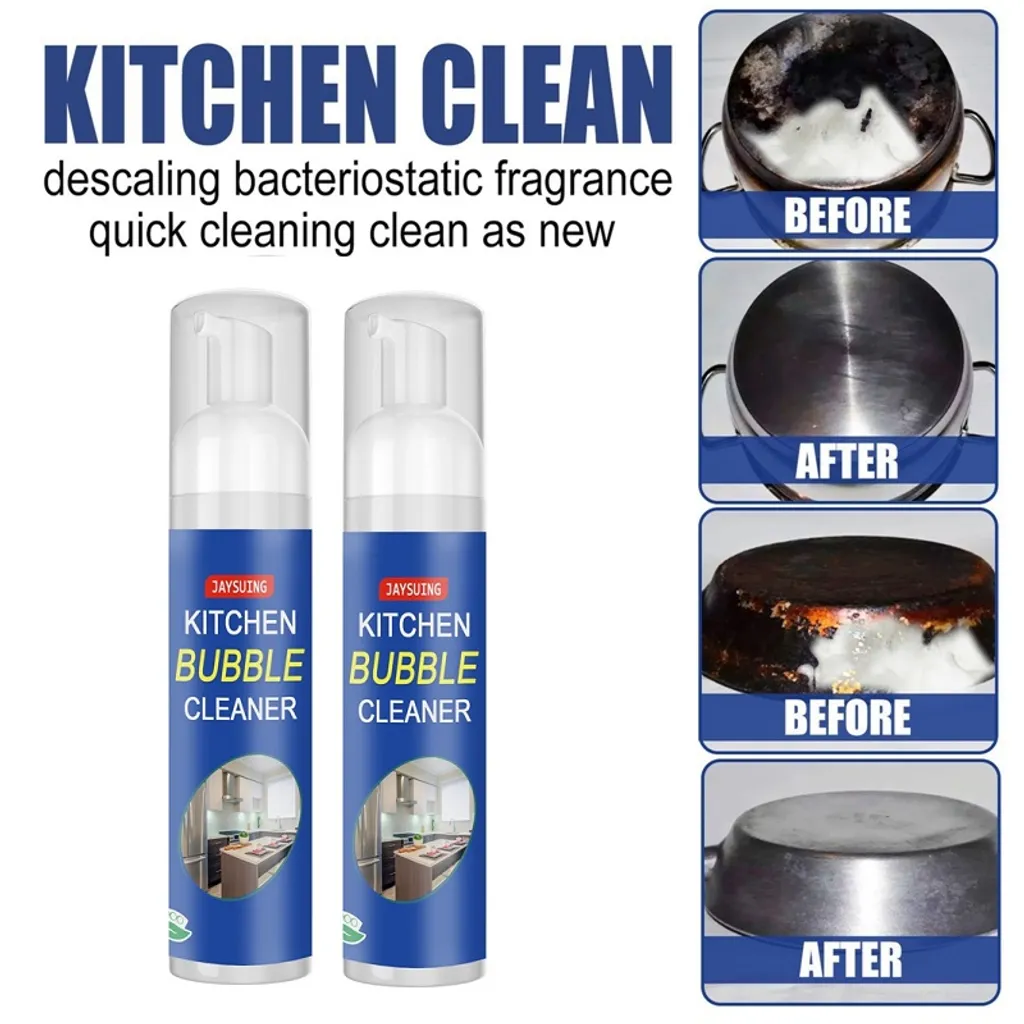 Stretoey 2 Stk 100ml Schäumender Schwerölfleckenreiniger Reiniger, Leistungsstarker Fleckenentferner, Schaumreiniger, Hartnäckig Fett & Schmutz Entfernen Blasenspray, Allzweckreiniger – Bild 2