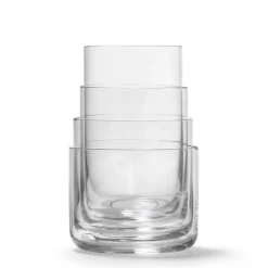 AARKE Gläser 4er Set Nesting Glasses 4x 290ml Kristallglas Stapelbar Trinkgläser