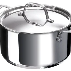 Beka Cookware BEKA Chef Casserole With Lid, 2,4 L, Edelstahl, Edelstahl, Keramik, Gas, Halogen, Induktion, Versiegelte Platte, Edelstahl, Edelstahl