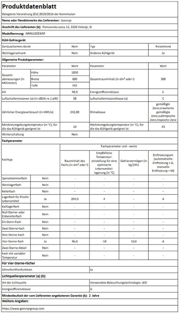 Gorenje NRK 6192 EW5F Kühl-Gefrierkombinationen - Weiß – Bild 4