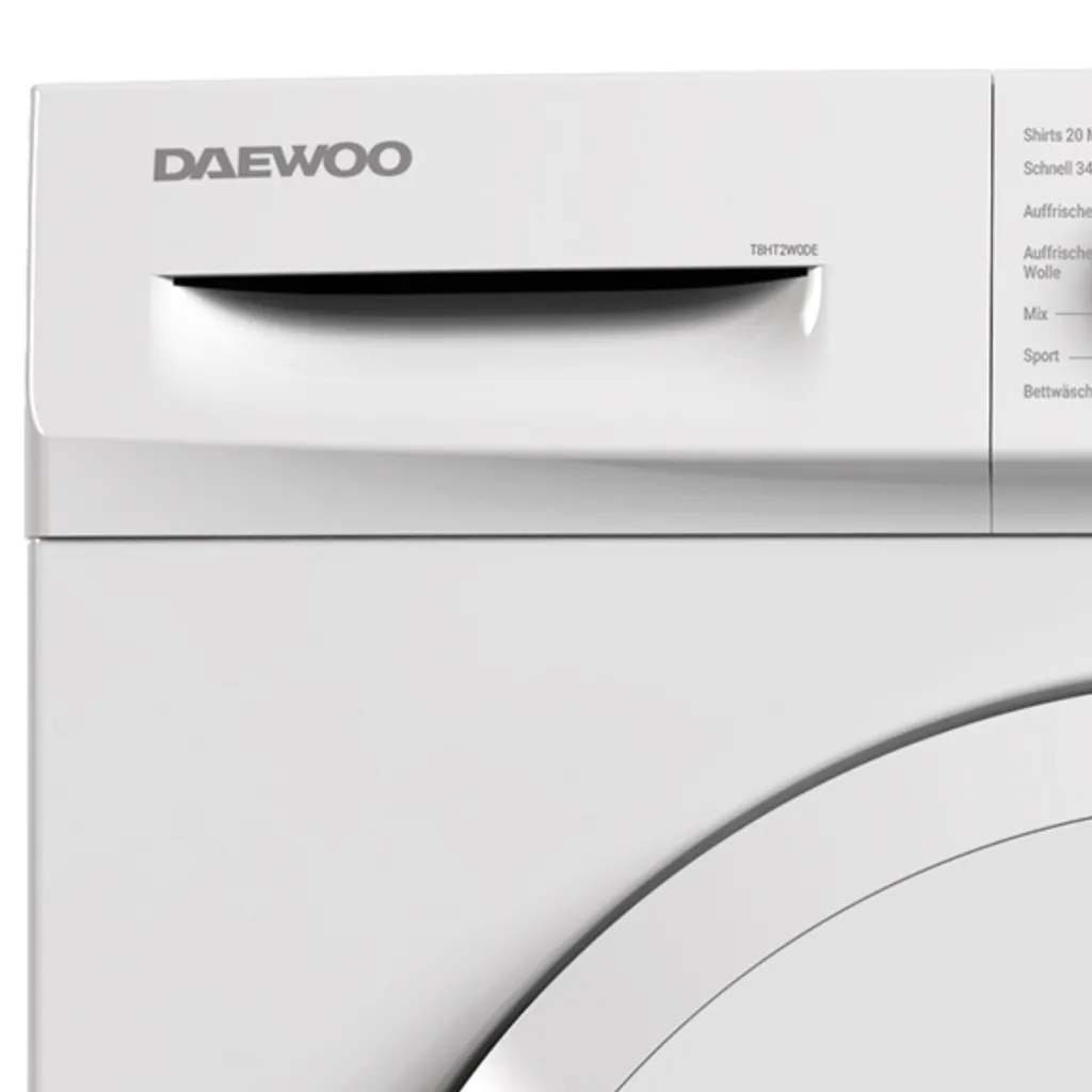 Trockner Wärmepumpe Wäschetrockner 8kg 15 Programme DAEWOO T8HT2W0DE – Bild 2