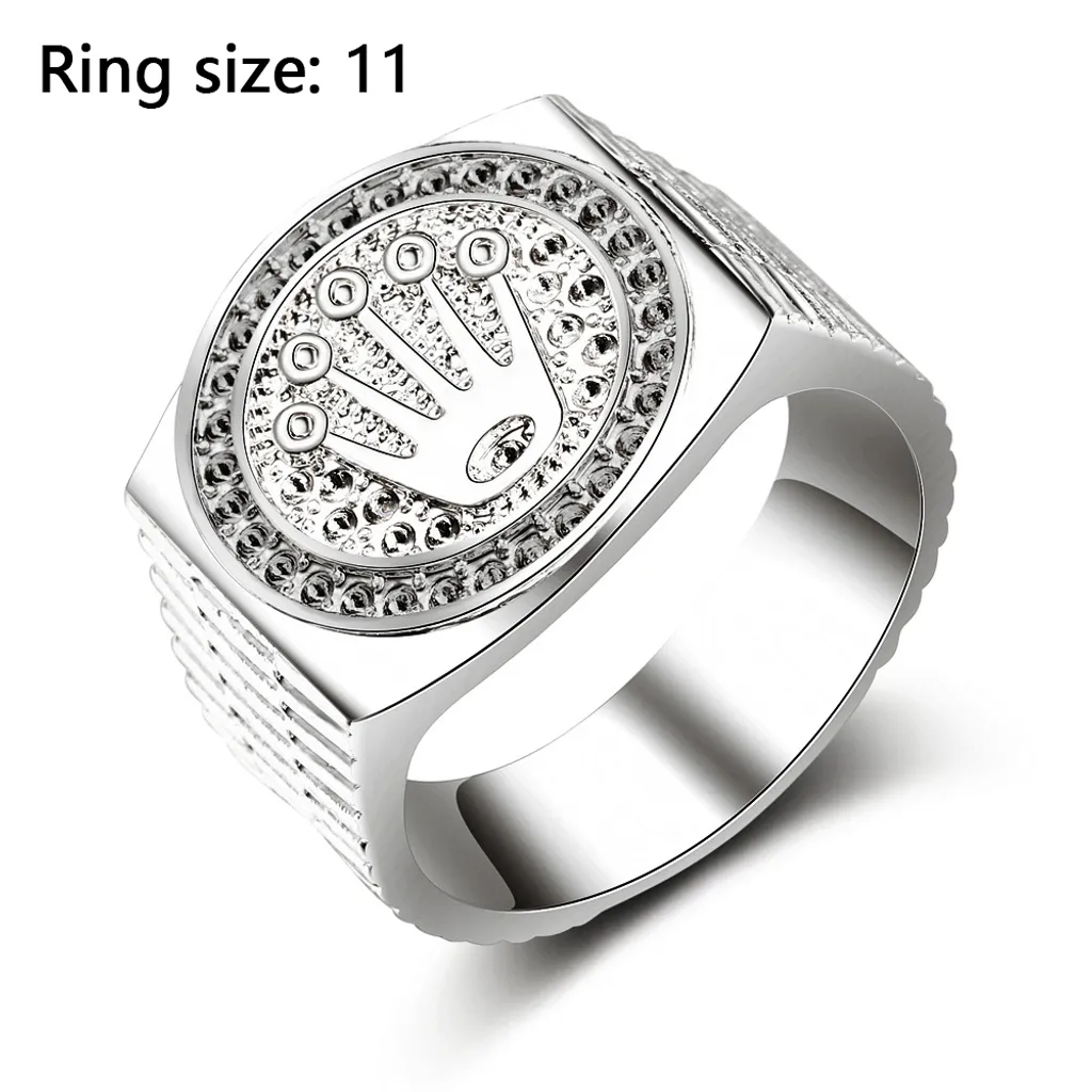 Mmgoqqt Hip Hop/Rock Ringe Gold Vergoldung Krone Für Herren Damen Verlobung Hochzeit Party Schmuck Für Freundschaft Schmuckzubehör Geburtstag, Valentinstag, Jahrestag